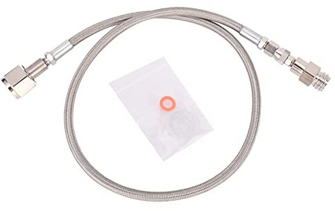 NDNCZDHC CO2-Soda-Schlauch, 1 M G1/2 Hochdruckschlauch CO2 Zum Externen CGA320-Tank-Direktadapter(Silber)
