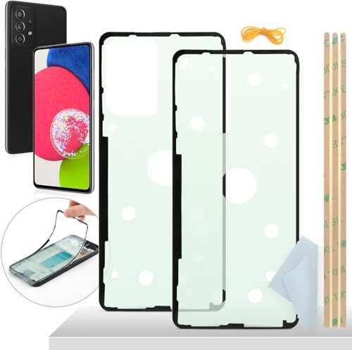 YHX-OU 6,5 tum batterilucka vattentät film självhäftande + kofot + gummiband + displayputsduk för Samsung Galaxy A52 5G/A52 4G/A52s 5G batterilucka tätning lim