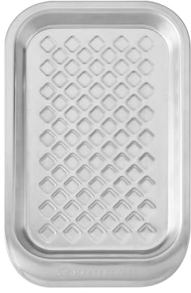 MasterClass Recyceltes Aluminium Kleines Backblech, Backblech für den Ofen, 24 x 15cm, stapelbare Backformen | Hervorragende Wärmeverteilung & verwindungssteif, Größe Unica