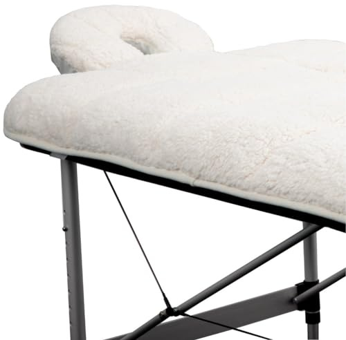 ForPro Premium Quilted Fleece Table Pad Set, Natural, Extra Soft, Hypoallergenic, for Massage Tables, Includes Massage Table Pad and Face Rest Cover