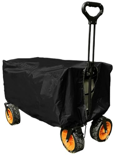 Yeory Wagon Rain Cover, Waterproof Festival Trolley Cover, Folding Wagon Cover, 35x20x18 UV-Resistant Garden Trolley Cover for Camping, Festival Trolley