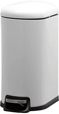 Pattumiera per Compost Cucina/Spazzatura 6L/10L/12L Pattumiera a Pedale in Acciaio Inossidabile Cucina con Coperchio Cestino della Spazzatura Quadrato Bagno Pattumiera Stretta Patt