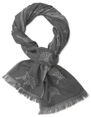 Joop!! HerrnSchal mit overall Cornflower print Materialmix mit Modal, Wolle und Baumwolle