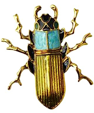 Holibanna Broche Scarabée En Émail Doré Épingle à Revers En Alliage Accessoire De Mode Élégant Pour Femme Pour Mariage Anniversaire Et Fêtes Décoration