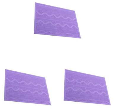 Juego de 3 moldes rectangulares de silicona para tartas de azúcar, para fondant, resistentes al calor, para cocina, horno, chocolate, decoración