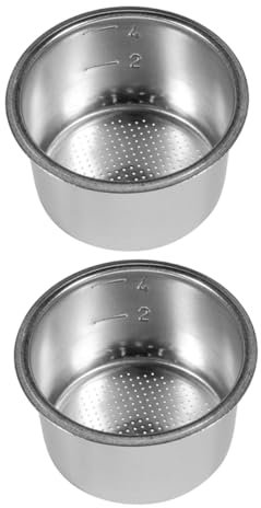 KOCKSHION 2piezas Filtro De Café De Acero Inoxidable Multi-holes Compatible Máquinas De Espresso Accesorios Para Hogar y Oficina Reutilizable y Práctico