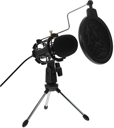NUOBESTY 3,5-MM Podcast Mikrofon Satz mit Rauschunterdrückung und Aluminiumlegierung Kleiner Studiomikrofon fürpc und Computer für Voiceover und Broadcast