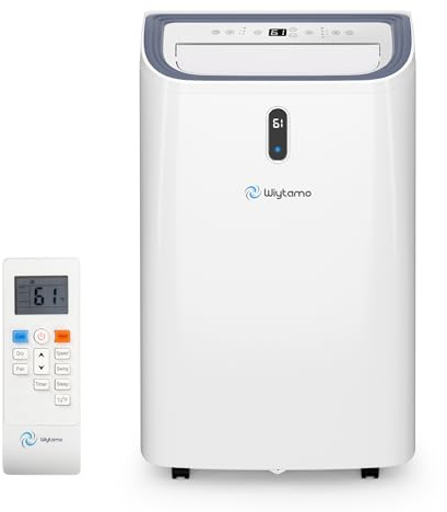 Wiytamo Condizionatori d'aria portatili da 14.000 BTU per 700 piedi quadrati, condizionatore d'aria 4 in 1 con raffreddamento, riscaldamento, deumidificatore, ventilatore, telecomando, modalità