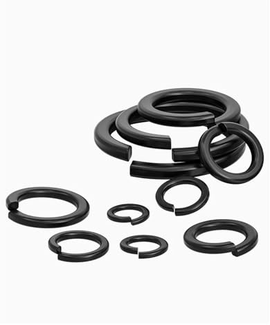 AUNANGLJSCS GB93 316 304 BlackStainless Anneau de Joint élastique Rondelle de Verrouillage à Ressort Fendu(M4-100Pcs)