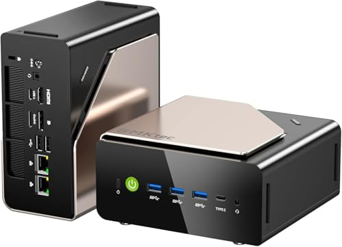 GMKtec EVO-T1 Mini PC AI Ultra 9 285H (up to 5.4GHz) 64GB DDR5 (32GB*2) 1TB PCIe 4.0 SSD Gaming Mini Computer, 3X M.2 Expansion Slots, Oculink, Quad Screen 8K Display