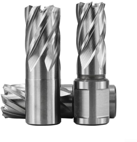 Set di 2 frese anulari M2AL in acciaio ad alta velocità con perni guida per foratura di precisione, profondità di taglio da 5 cm per trapano magnetico per lavorazione dei metalli