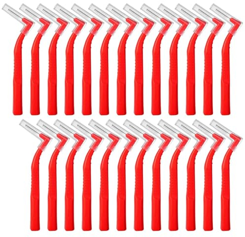 25 Stück Zahnzwischenraumbürsten, 1.2 mm Interdentalbürsten Rot, Für Zahnspangen Reinigung Und Mundpflege, Ideal Für Erwachsene Mit Engen Zahnzwischenräumen Und Unterwegs
