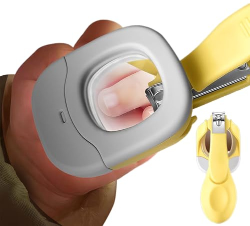 Cortaúñas de Bebés Tijeras Recortadoras para Uñas de Pies, Arreglo y | Cortauñas Infantil Iluminado con Lupa Para Niños, Niñas, Padres, Diario, Hospital, Guardería