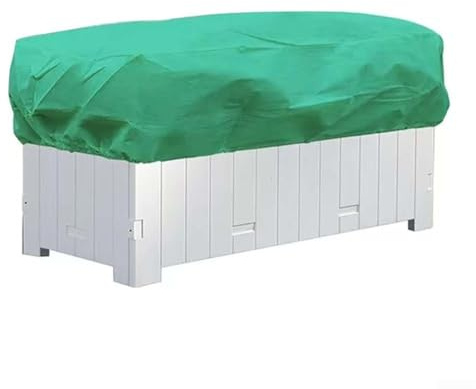 Fundas para plantas para protección de invierno, 100 x 40 x 45 cm, resistente a las heladas, manta anticongelante con cordón para cajas de jardín al aire libre, macetas y plantas de balcón (es verde)