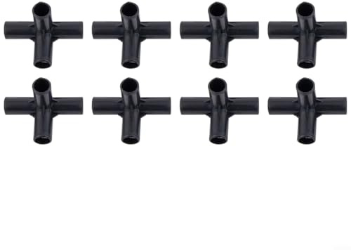 4-Wege-PVC-Fitting-Winkel, robuste Rohrverschraubungen, Eckverbinder für Gebäudemöbel, Gewächshaus, Schuppen, Gelenk (12 mm)