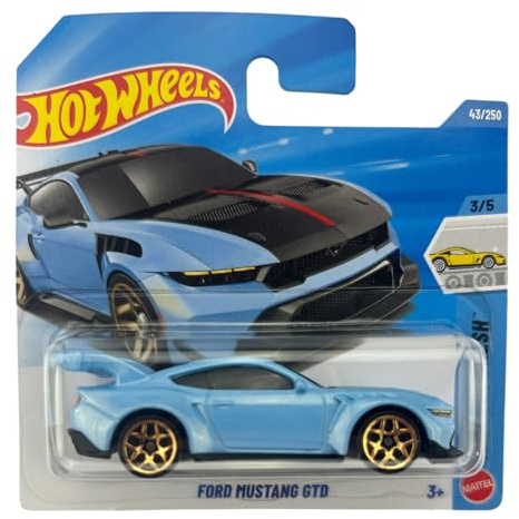 Hot Wheels - Ford Mustang GTD - Factory Fresh 3/5 - JJJ14 - Short Card - hellblau metallic - Mattel 2026 (43/250) - offiziell Lizenziertes Ford Modell - 1:64