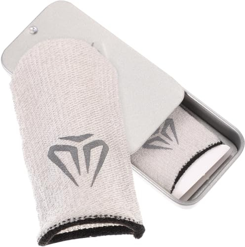 JECOMPRIS Manchons pour Doigts de Jeu Mobiles S04, Paire en Fibres Argentées Ultra-Minces, Respirants et Anti-Transpiration, Protection Antidérapante pour Gaming sur Smartphone, Accessoire