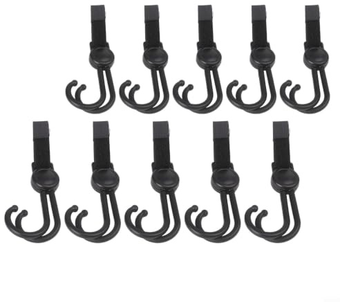 Clips grandes para cochecito y cochecito, ganchos resistentes para bolsas de la compra, accesorios para cochecito, plástico de colores, 9,5 cm (10)
