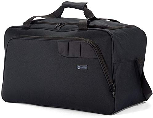 BENZI Bolsa de Viaje BZ5410 20L, Apta para Ryanair y Vueling, 40×20×25 cm, Ligera y Resistente, con Bolsillo Portadocumentos y Correa Ajustable, Negro