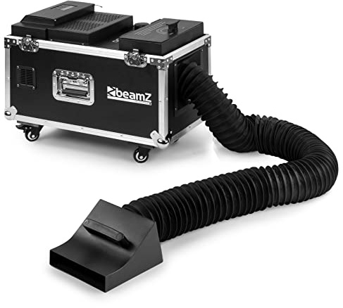 BeamZ LF1500 - Machine à Fumée Lourde Professionnelle DMX, Technologie Ultrason, Parfait pour Mariages, Soirées et Évènements, Diffusion en Continu, avec Flightcase
