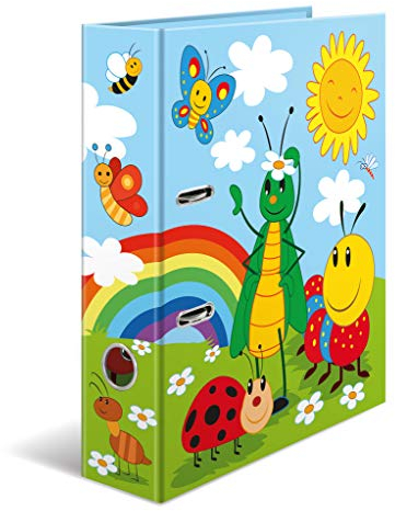 HERMA Ordner A4 Kinder Geburtstag, 7 cm breit, Ringordner mit Kindergarten Motiv, bunter Aktenordner mit Innendruck für Jungen, Mädchen und Kinder
