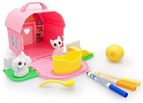 CRAYOLA Washimals Pets - Kit Créatif de Coloriage, Feutres de Couleurs et Figurines à Colorier, Ambiance Aire de Jeux - Âge Conseillé: à Partir de 3 Ans, 74-7432