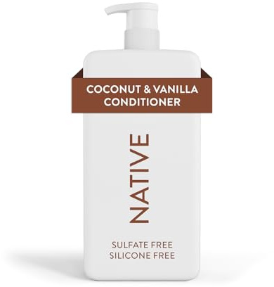 Native Après-Shampooing Hydratant Coco & Vanille - Tous Types de Cheveux, Colorés & Traités, Fins à Secs Abîmés, Sans Sulfates, Sans Silicones & Sans Colorants (487 ml)