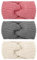 Huiguli 3 Pcs Winter Knitted Headband Women, Ear Warmers Cable Knitted Headbands, Elastic Chunky Knit Headbands, Crochet Head Warmers for Women and Girls Skiing Running Workout