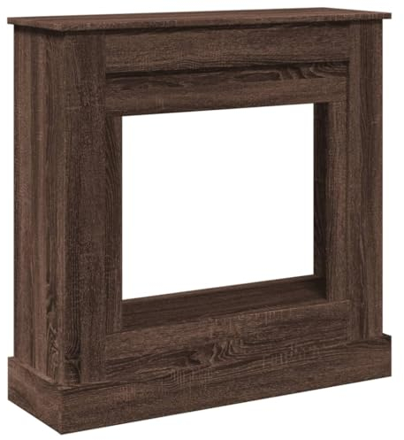 vidaXL Cadre de cheminée chêne Marron 90x30x90 cm Bois d'ingénierie, cheminée, Console de cheminée, Ensemble de Tour de cheminée, Tour de cheminée