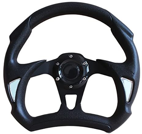 Sportlenkrad 12.5inch 320mm Universal-Lenkrad Pu. Lenkrad-Leder-Lenkrad-modifiziertes Sportlenkrad Holzlenkrad(PU-black)