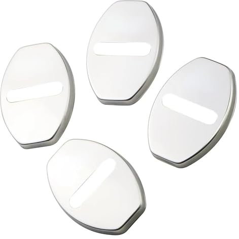 QMTVFSRH Mittelkonsole Dekor Für A&UDI A6 A3 A4 A7 A5 Q3 Q5 Q7 Q2 S4 S5 S6 S7 S8 Für TT RS3 RS4 Autotürschlossabdeckung Auto-Innenaufkleber 4 Teile/Satz(TT,Silber)