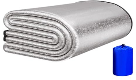 Alu Isomatte Schaummatten Schlafmatte | Faltbare Zeltmatte Bodenmatte Thermomatte Matte aus Aluminiumfolie | Ultraleicht Isoliermatte Isolierdecke Thermomatte Matte für Camping