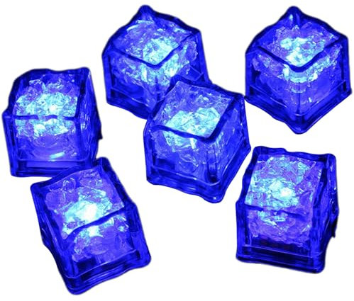 Set Von 12 Auffälligen LED Eisschalen Leuchtend Wasser Aktiviertem Eiswürfel Für Getränke Schmuck Farbenfrohe Weindekorationen