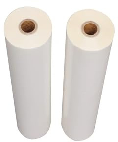 Thermal Laminating Film Rolls, DEJUN BOPP Glossy Film 30mic for Hot Roll Laminator, 1 Inch Core, 2 Rolls/Box