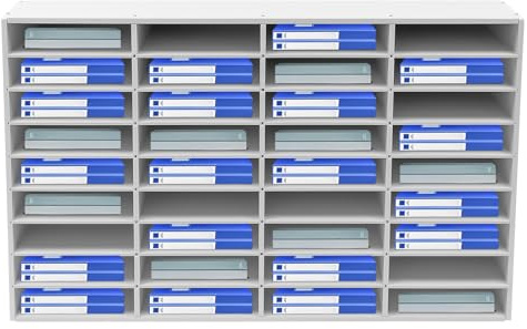 TONFEION 36 Fächer Schreibtisch Organizer Dokumentenablage, Stapelbar Ablagefächer Schreibtischablage Aktenhalter, Literatur Dokumentenhalter Postfach Aktensortierer Aktenschrank, für Büro, Schulen