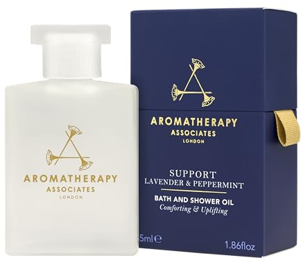 Aromatherapy Associates Bade- und Duschöl, Luxus-Spa, natürliches Bad, Badeöl, vegan, tierversuchsfrei, umweltfreundlich (unterstützt Lavendel- und Pfefferminz-Bad- und Duschöl, 55 ml)