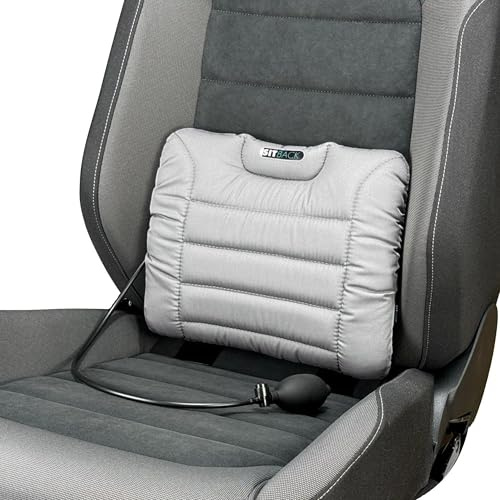 Sitback Air Universales Rückenstützkissen, aufblasbar, für Autositze, Bürostühle, Sofa, (Stoff grau)