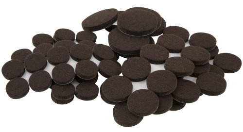 Soft Touch 80 Piece Pack in Walnut Brown, Self-Stick Heavy Duty Furniture Felt Pads in Two Sizes for Tables and Chairs. Protect your Hardwood Floors & Tile from Scratches