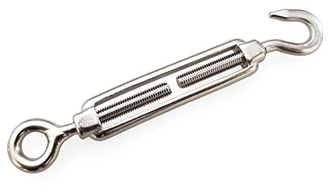 Spannschloss M8 Haken/Öse DIN 1480 Rostfrei Edelstahl V4A Drahtspanner Spannschraube Seilspanner