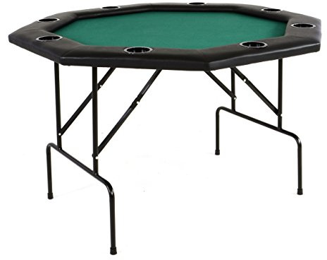 Nexos Trading Profi Casino Pokertisch klappbar 8-eckig 120 x 120 cm Höhe 76 cm, Getränkehalter Armauflagen Pokerauflage Tischauflage Klapptisch