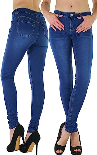 ToBeInStyle Women's Push-Up Knit Straight Leg Jeans - Medium - Size 0