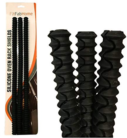 FitFabHome 3 Stück Ofenrost-Schilder | 100% zertifiziert BPA-frei | hitzebeständiges Silikon | schützt vor Verbrennungen und Narben