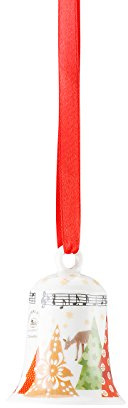 Hutschenreuther 02472-727202-27920 Sammelserie Weihnachtslieder - O Tannenbaum Porzellanglocke/ 7 cm Porzellanglocke, Porzellan, Bunt, 31 x 23 x 21 cm