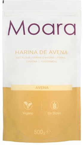 Harina de avena integral y neutra, sin gluten y sin azúcar - Harina de avena sin sabor, ideal para repostería y recetas fitness - Otmeal flour vegana 500gr