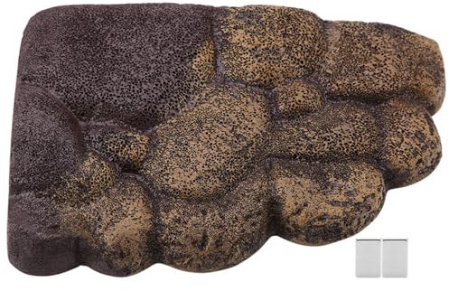 FTVOGUE Schildkröte, die Sich schwimmende Plattform-magnetische Harz-Insel-Aquarium-Dekor für halb Wassertiere schwimmt(01)