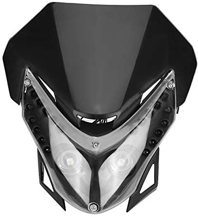 Reminnbor Dirt Bike Headlight Universal DC12V Dirtbike Motorcycle LED Headlight Street Fighter Sport Custom Fairing Light