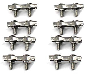 304 stainless steel wire rope clip cable rope double clamp M5 pack of 8 pieces