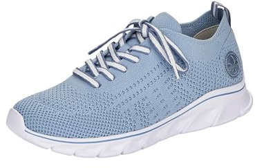 Rieker Mujer Zapatillas 54020, señora Zapatillas Bajas,Plantilla Desmontable,Zapatos de Calle,de Ocio,Deportivos,Azul (Blau / 12),38 EU / 5 UK