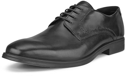 ECCO Melbourne, Scarpe Stringate Derby Uomo, Nero Magnet, 38 EU