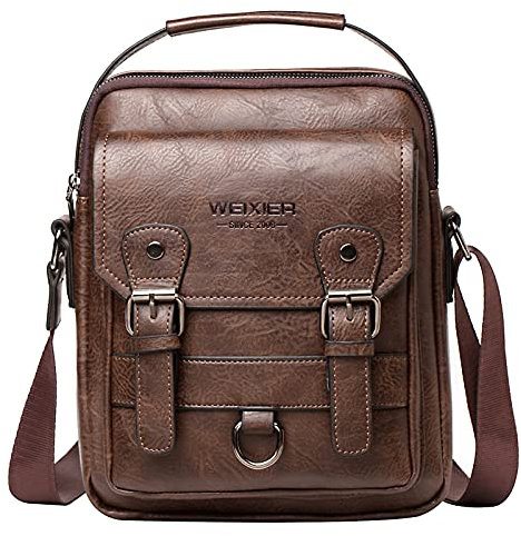 AIEOE Business Leder Tasche Crossbody Reisetasche Männer Schulter Umhängetasche Schultertasche Handgelenktasche